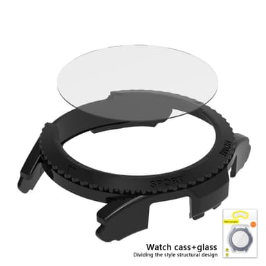 Etui og skærmbeskytter til Samsung Galaxy Watch 4 Classic 42mm Sort