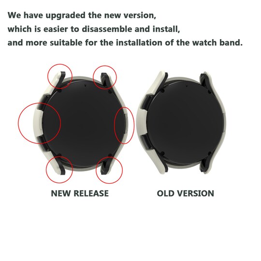 Beskyttelsescover til Samsung Galaxy Watch 4/5 44 mm Hvid