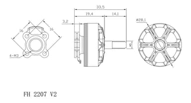 XNOVA 2207 Freestyle Hardline V2 2450KV 1stk