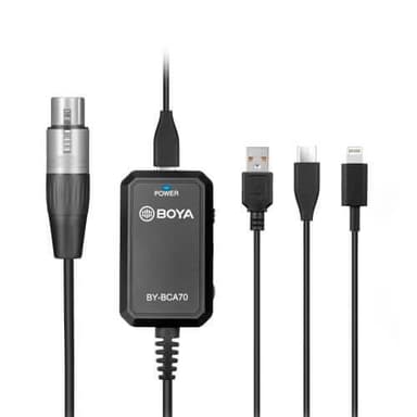 BOYA Mikrofonadapter BY-BCA70 XLR - Smartphone USB-C & Lightning