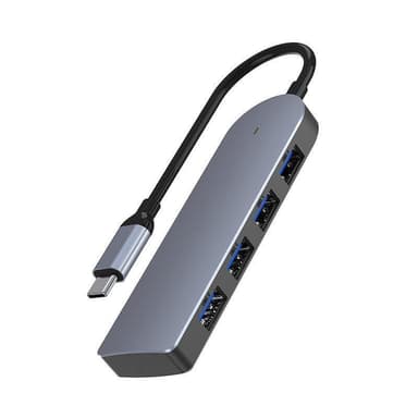 Uafhængighed frustrerende Verdensrekord Guinness Book USB 3.0 hub med 4 porte (USB-C han) aluminium | Elgiganten