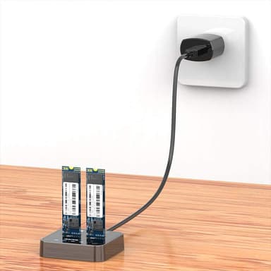 Maiwo K3016S dockingstation til kloning af M.2 SATA SSD 5Gbps 1: 1 B&M Key