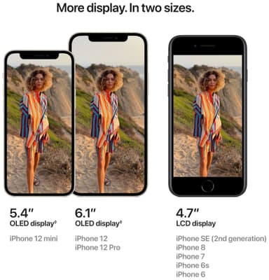 iPhone 12 mini - 5G smartphone 256 GB (sort)