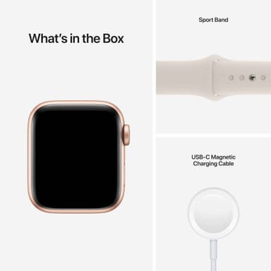 Apple Watch SE 40 mm GPS (Gold Alu/Starlight sportsbånd)
