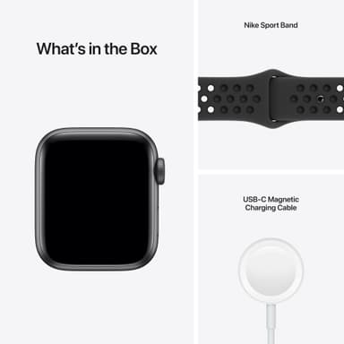 Apple Watch Nike SE 40mm GPS (grey alu/sort sportsrem)