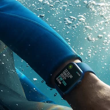 Apple Watch Series 7 41 mm GPS+eSIM (guldstål /Abyss bl. sp. rem)