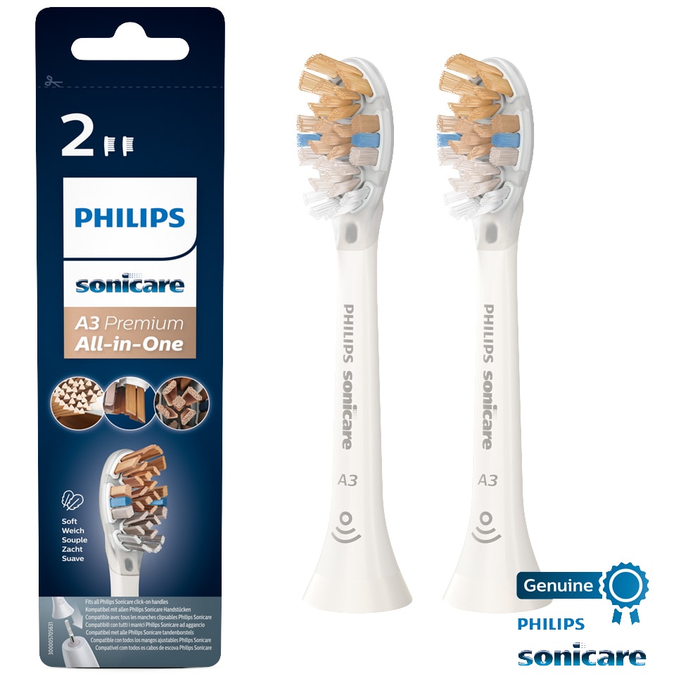 Philips Sonicare tandbørstehoved HX909210 (hvid, 2-pak) thumbnail