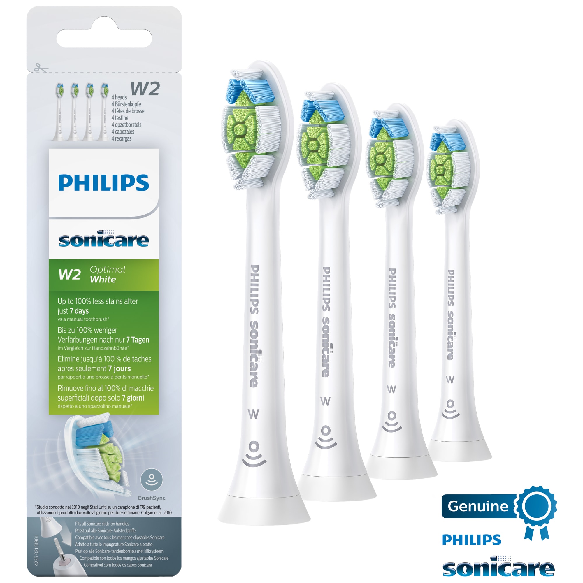 Philips Sonicare tandbørstehoveder HX6064/10 (hvid)