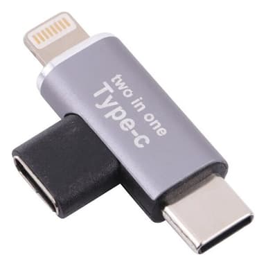 Adapter USB-C-hun til 8-pins-han + USB-C-han