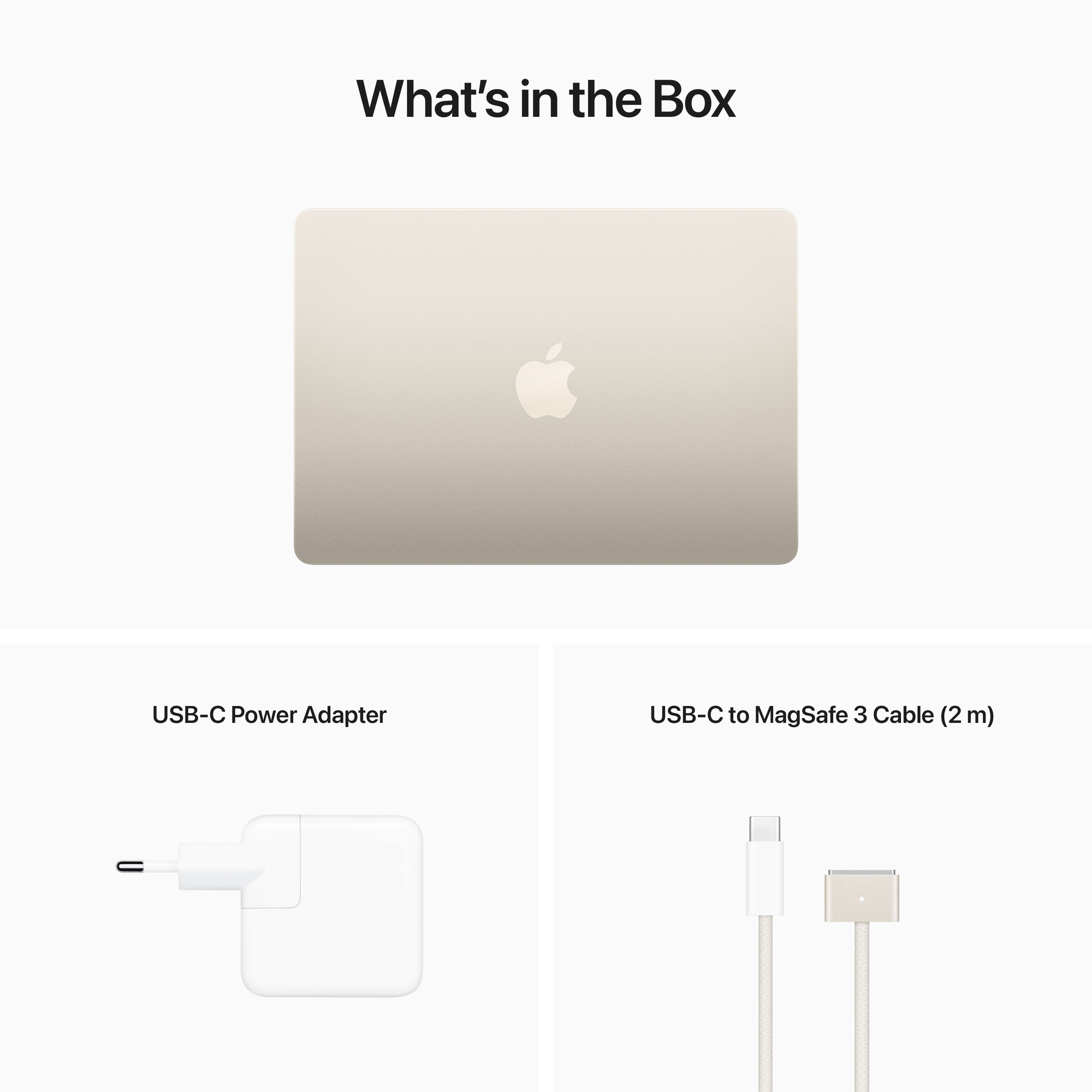 MacBook Air M2 8/512 GB bærbar computer (Starlight)