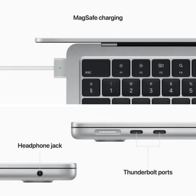 MacBook Air M2 8/512 GB bærbar computer (sølv)