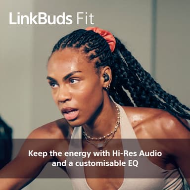 Sony LinkBuds Fit true wireless in-ear høretelefoner (sort)