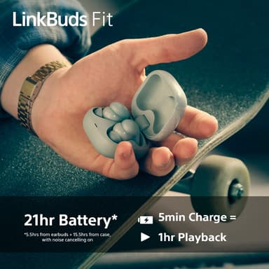 Sony LinkBuds Fit true wireless in-ear høretelefoner (sort)