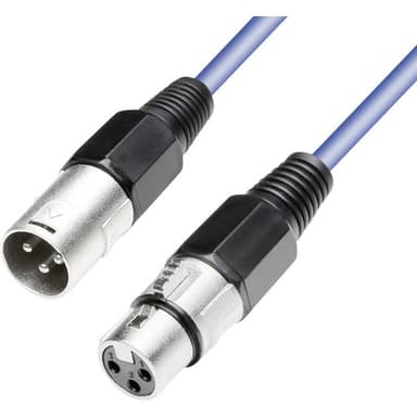 Paccs XLR Forbindelsesledning [1x XLR-tilslutning - 1x XLR-stik] 10.00 m Blå