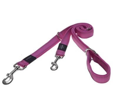 Leash Rogz Utility, stor, 20 mm Fanbelt multifunktions hundesele, lyserød reflekterende