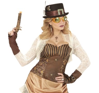 Briller Steampunk guld