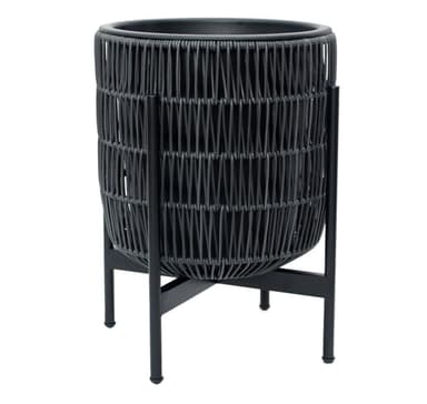 Plantekasse WIKER med stativ 38x38xH49cm, sort