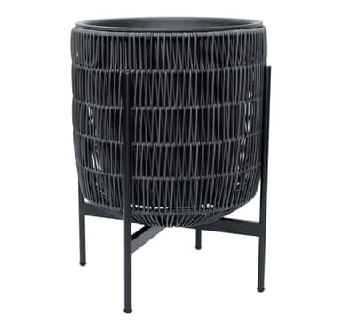 Plantekasse WIKER med stativ 38x38xH49cm, sort