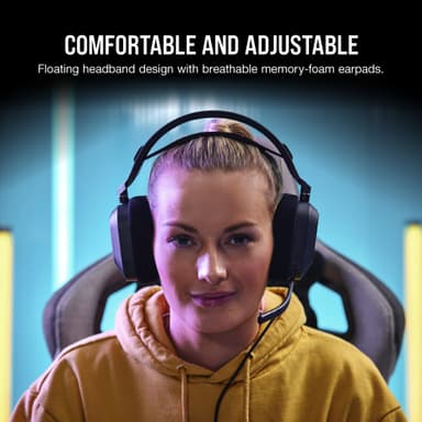 Corsair HS80 RGB USB gaming headset (sort)
