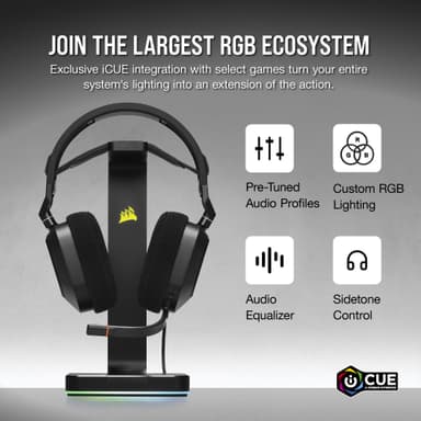 Corsair HS80 RGB USB gaming headset (sort)