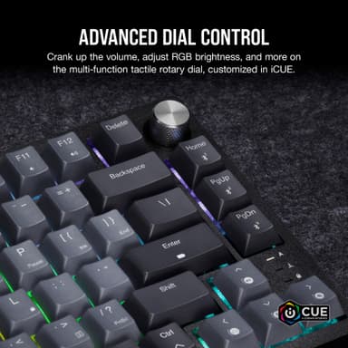Corsair K65 Plus gaming-tastatur (sort, grå)