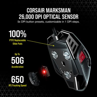 Corsair M65 RGB Ultra Tunable gaming mus (sort)