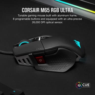 Corsair M65 RGB Ultra Tunable gaming mus (sort)