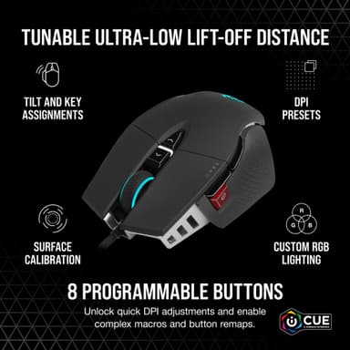 Corsair M65 RGB Ultra Tunable gaming mus (sort)