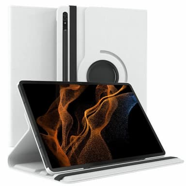360 drejelig cover Samsung Galaxy Tab S8 Ultra 14.6 - Hvid