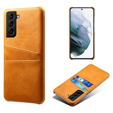 SKALO Samsung S21 FE PU-læder Kortholder Cover - Lys brun