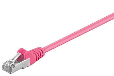 Netværkskabel CAT 5e, SF/UTP, Magenta, 1 m