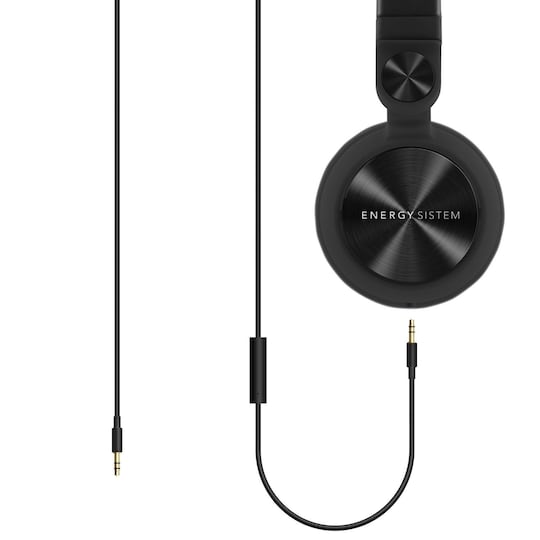 Energy Sistem-hovedtelefoner DJ2 (sammenklappelig, Talk, aftageligt kabel) Pandebånd/on-ear, 3,5 mikrofon, sort, | Elgiganten
