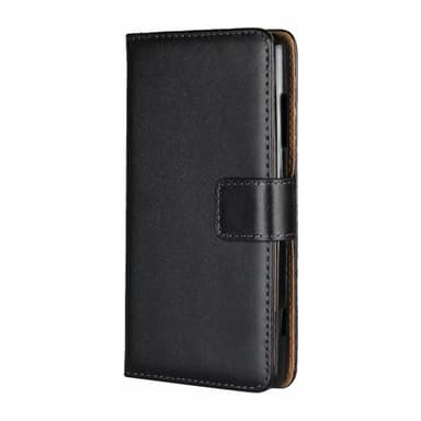 SKALO OnePlus 9 Pro Flip Cover m. Pung i Ægte Læder - Sort