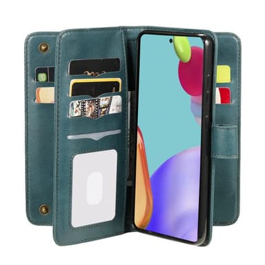 SKALO Samsung A52/A52s 10-RUM Flip Cover - Grøn