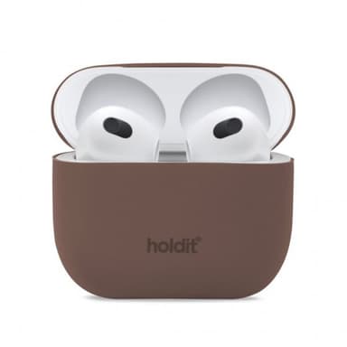 holdit AirPods 3 Cover Silikone Nygård Dark Brown