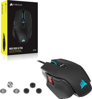 Corsair M65 RGB Ultra Tunable gaming mus (sort)