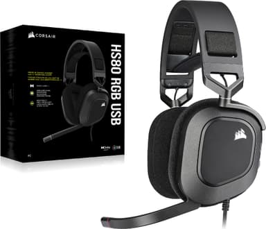 Corsair HS80 RGB USB gaming headset (sort)