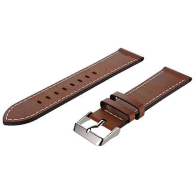 SKALO Læder Rem Huawei Watch GT 5/5 Pro 46mm - Brun