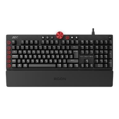 AOC Gaming Keyboard AGON AGK700 RGB LED lys, QWERTY, Sort, Kablet, USB, CHERRY MX RED