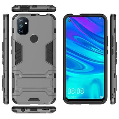 OnePlus Nord N100 cover med integreret stativ TPU / PC grå
