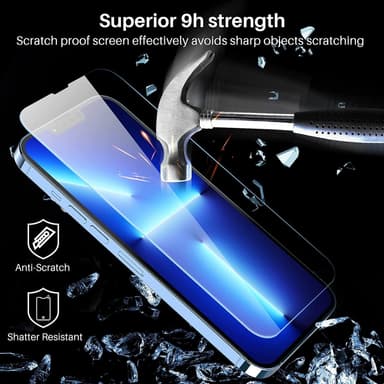 iPhone 13 Mini skærmbeskytter, hærdet glas