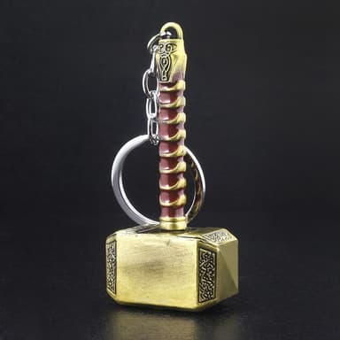 Nøglering og flaskeåbner Mjölner zinklegering Guld / Brun