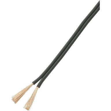 TRU COMPONENTS 1570679 Tråd 2 x 0.75 mm² Sort 50 m
