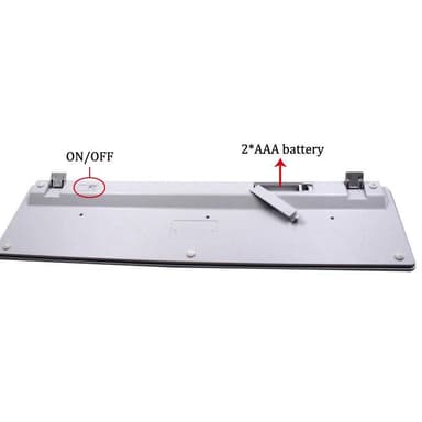 Trådløst tastatur sølv / hvid