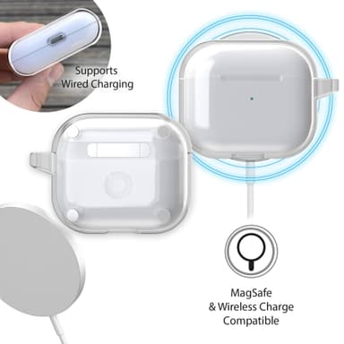 Clear Magnetisk MagSafe-kompatibelt etui til Apple AirPods 3rd Gen