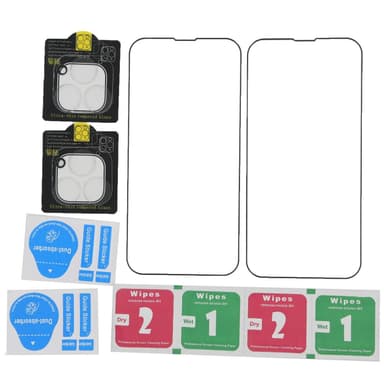Skærmbeskytter / linsecover iPhone 13 Pro Max hærdet glas 2 + 2
