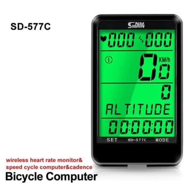 Avanceret cykelcomputer med stort display