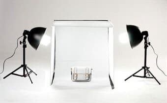 Fotostudio 60x60cm med dagslysbelysning