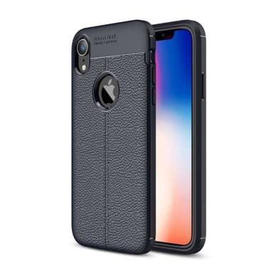 Lædermønstret silicone cover Apple iPhone XR (6.1 ")  - sort