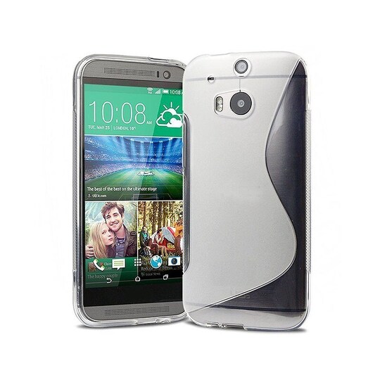 S-Line Silicone Cover til HTC ONE M8 : farve - gennemsigtig